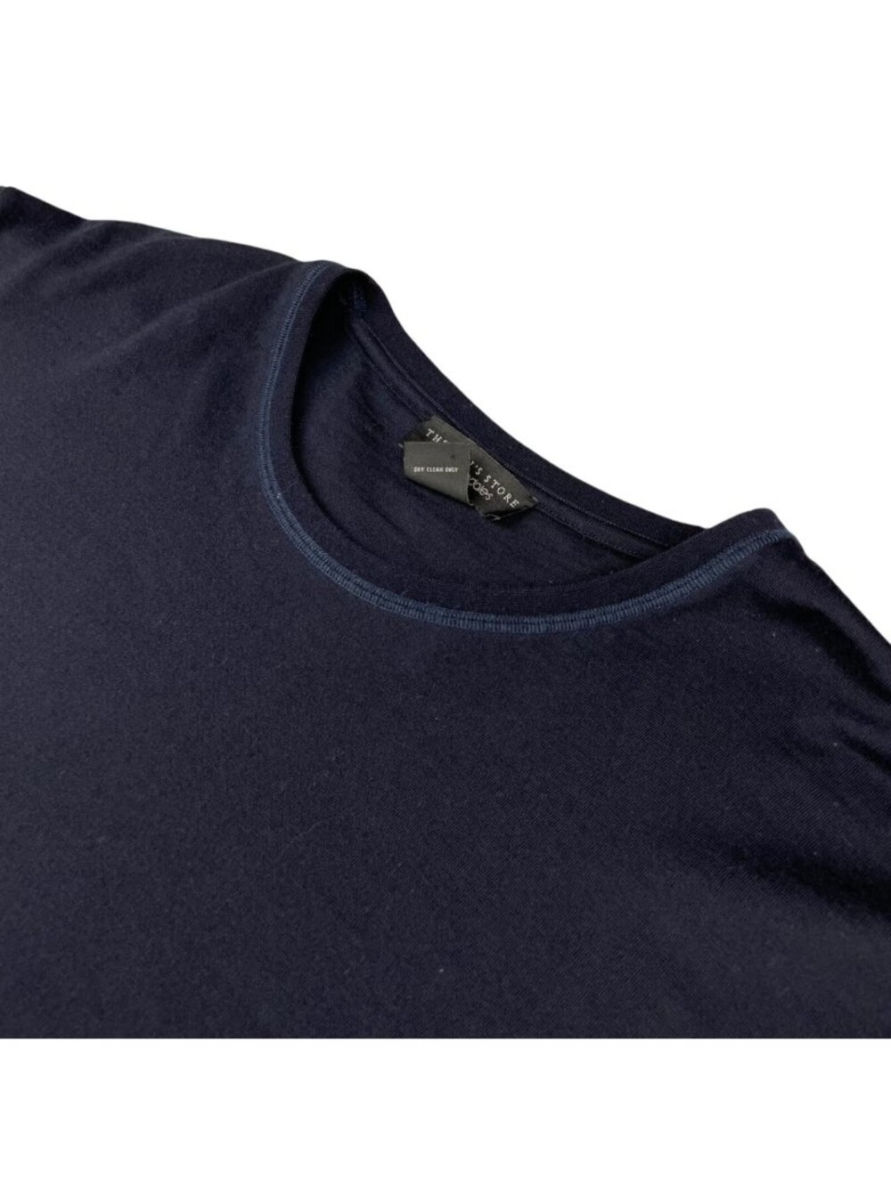 Bloomingdale's Men's Wool/Cotton Crewneck Pullover Sweater Navy Blue • 2XL